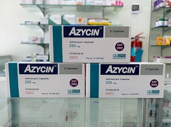 画像1: 【ネット最安値宣言】アジスロマイシン（AZYCIN）250mg/6錠×3箱 (1)