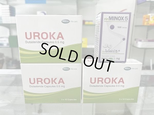 画像1: ウロカ 0.5mg（UROKA 0.5mg）3箱とミノックス5（Minox5）1ボトルのお買い得セット (1)