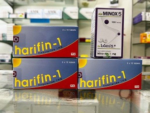 画像1: 【攻めの育毛・最強コスパセット】ハリフィン1（harifin-1）3箱とミノックス5（Minox5）1ボトル (1)