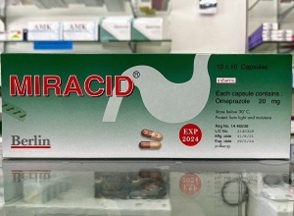 画像1: 【オメプラゾール】ミラシッド（MIRACID）20mg 100カプセル×1箱 (1)