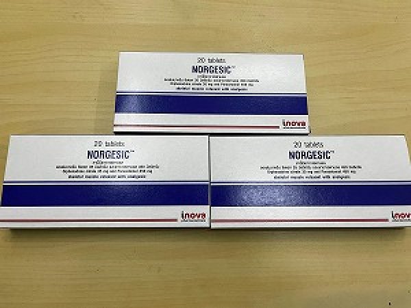 画像1: 【筋弛緩剤オルフェナドリン配合】ノジシック（NORGESIC）20錠×3箱 (1)