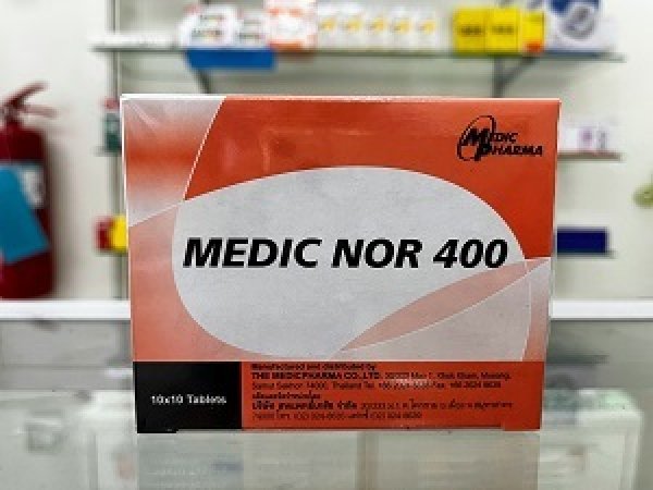 画像1: ノルフロキサシン（MEDIC NOR）400mg 10錠×10シート (1)