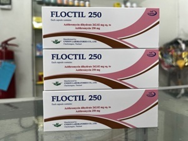 画像1: 【ジスロマックのジェネリック】アジスロマイシン（FLOCTIL）250mg/6錠×3箱 (1)