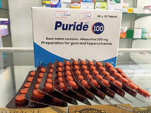 ＜ザイロリック＞アロプリノール 100mg（Puride100）10錠×10シート