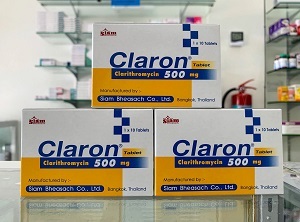 クラリスロマイシン（Claron） 500mg 10錠×3箱
