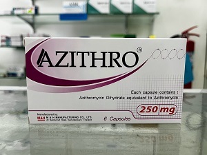 【ネット最安値宣言】アジスロマイシン（AZITHRO）250mg/6錠×1箱