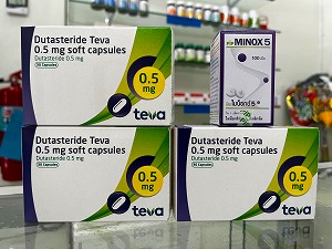 デュタステリド・テバ 0.5mg（Dutasteride teva 0.5mg）30錠×3箱とミノックス5（Minox5）1ボトルのお買い得セット