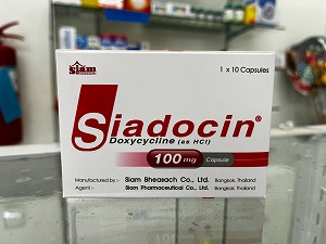 【赤ニキビ治療 / 性病予防薬 ビブラマイシン】ドキシサイクリン（Doxycyline）100mg 10カプセル×1箱